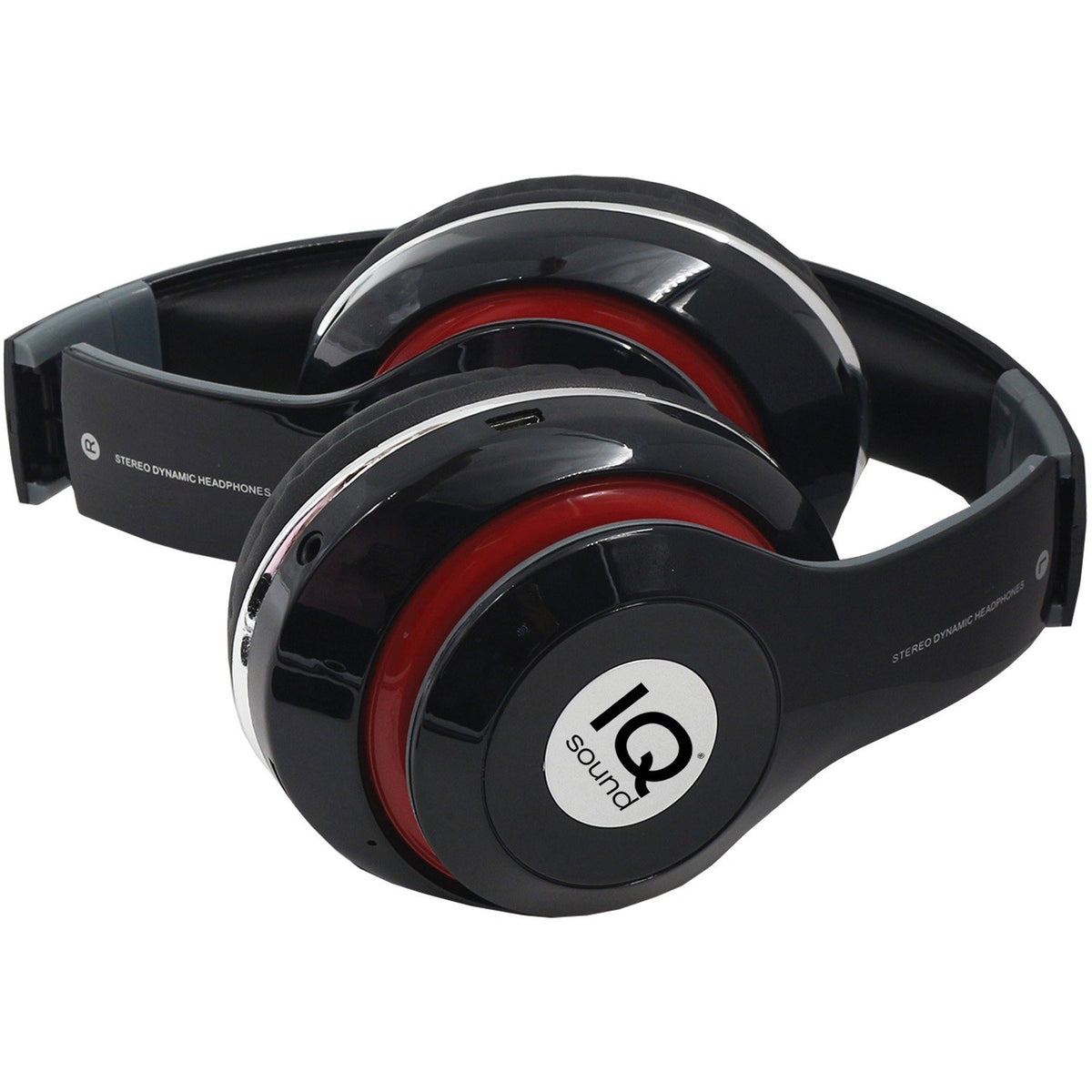 Iq Headset Iq Sound IQ-130BT- BLK Bluetooth Over-Ear Headphones with Microphone ...