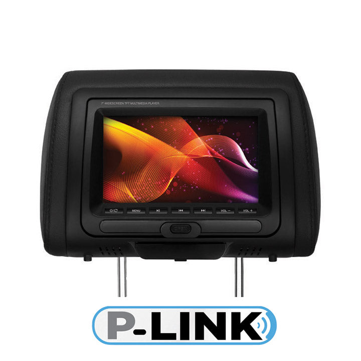 Planet Audio PH7ACD 7" Monitor in Headrest DVD USB/SD 3-color skins FM Modulated