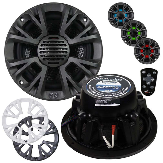 Audiopipe APMPT830LD 8" 2-way Marine Speaker w/LED Lights 500W Max grills incl.