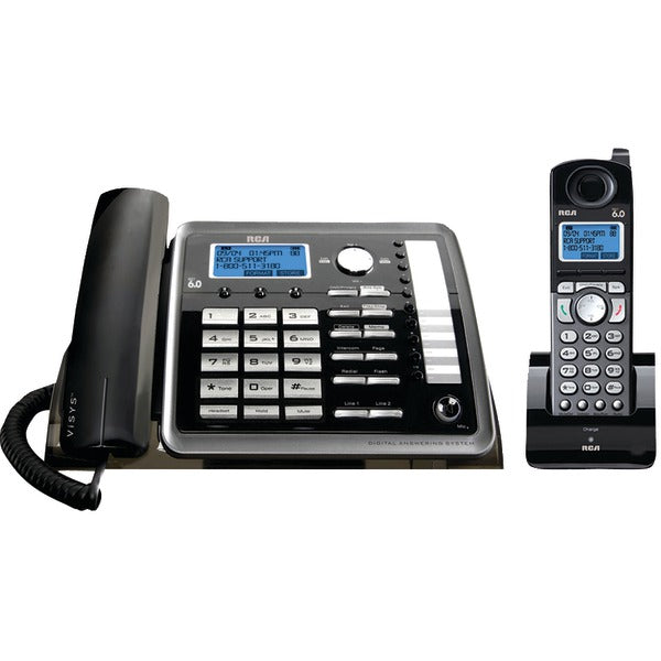 RCA 25255RE2 2-Line Corded/Cordless Expandable Phone with Caller ID & Answerer