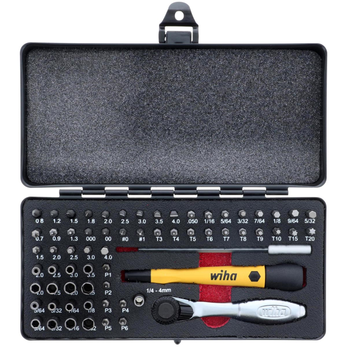 Wiha 75965 System-4 ESD Safe Master Technician Ratchet & MicroBits Set - 65pcSet