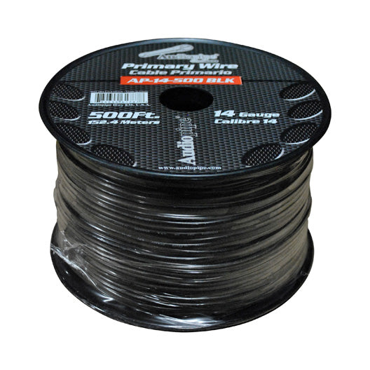 Audiopipe AP14500BK 14 Gauge 500Ft Primary Wire Black