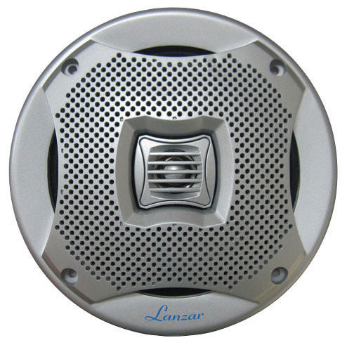 Lanzar AQ5CXS 5.25" 400 Watt 2 Way Silver Marine Speaker pair