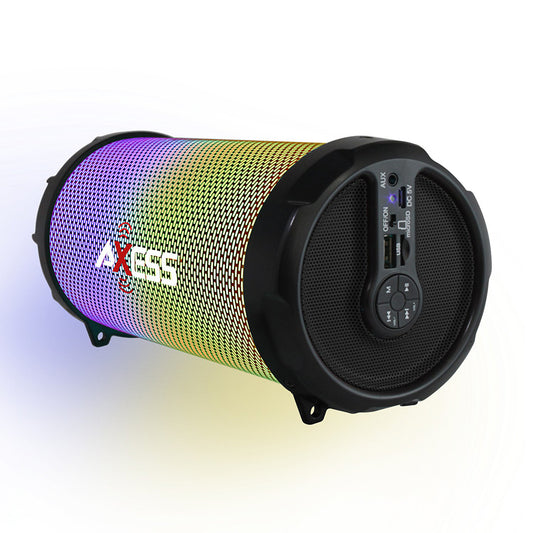 AXESS SPBL1044BK Vibrant Plus Bluetooth Speaker with Disco LED Lights In Black