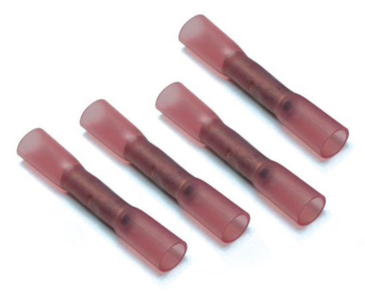 XSCORPION HSBCR Butt Connectors 18/22ga. Red (50 pack) Heat Shrink