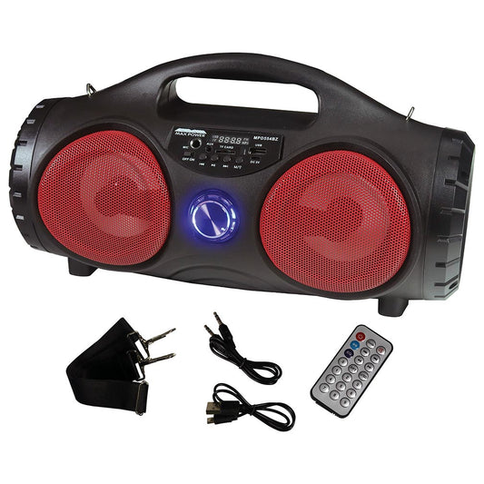 Maxpower MPD554BZRD 5" Portable Speaker Red Battery belt included