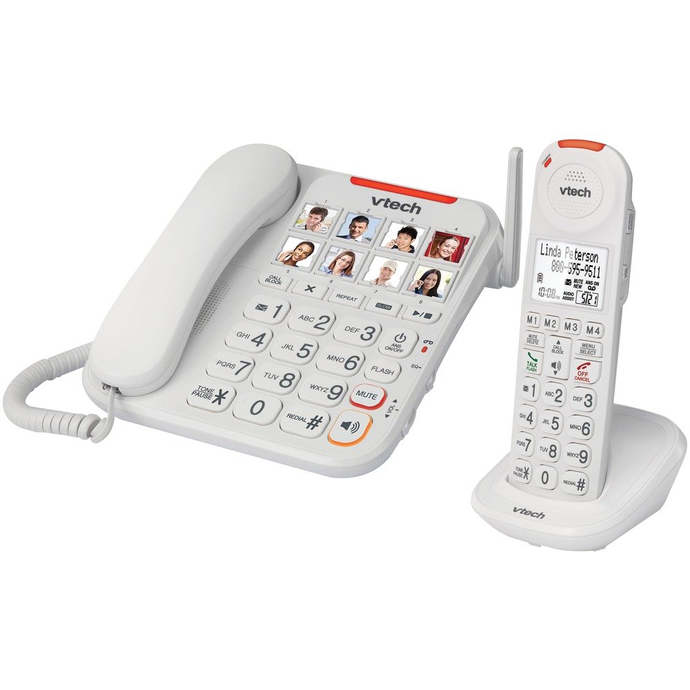 VTech VTSN5147 Amplified Corded/Cordless Answering System w/Big Buttons