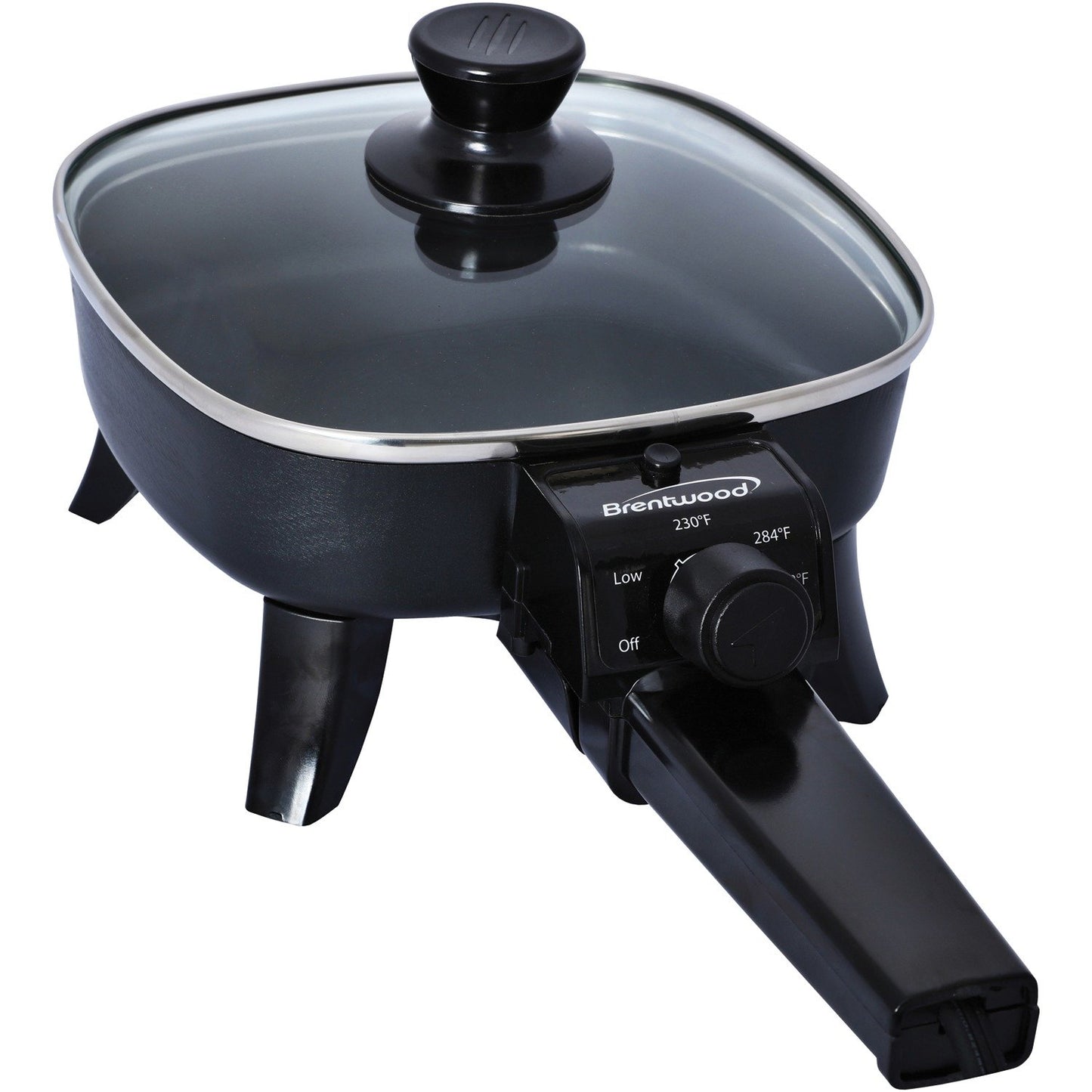 Brentwood Appl. SK-45 Nonstick Electric Skillet w/Glass Lid (600W; 6")