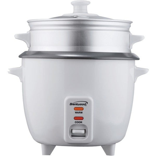 Brentwood Appl. TS-600S Rice Cooker w/Food Steamer (5 Cups, 400W)