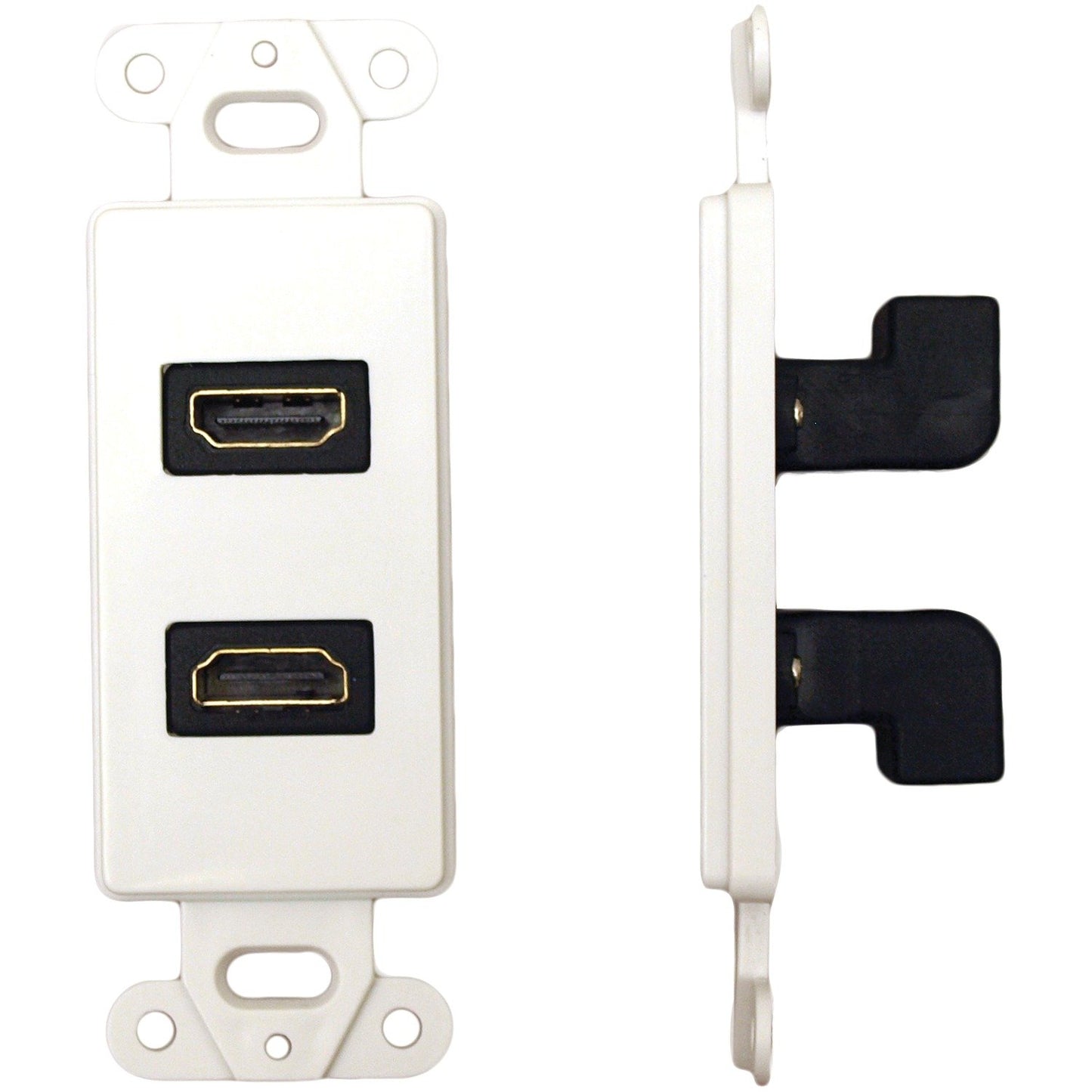 Datacomm Electronics 20-4502-WH Wall Plate Insert with Dual HDMI Connectors