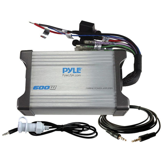 Pyle PLMRMP4A Marine 4 CH 600 Watt MP3 Marine Power Amp