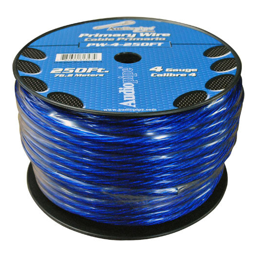 Audiopipe PW4BL Power Wire 4 Gauge 250 Foot  Blue