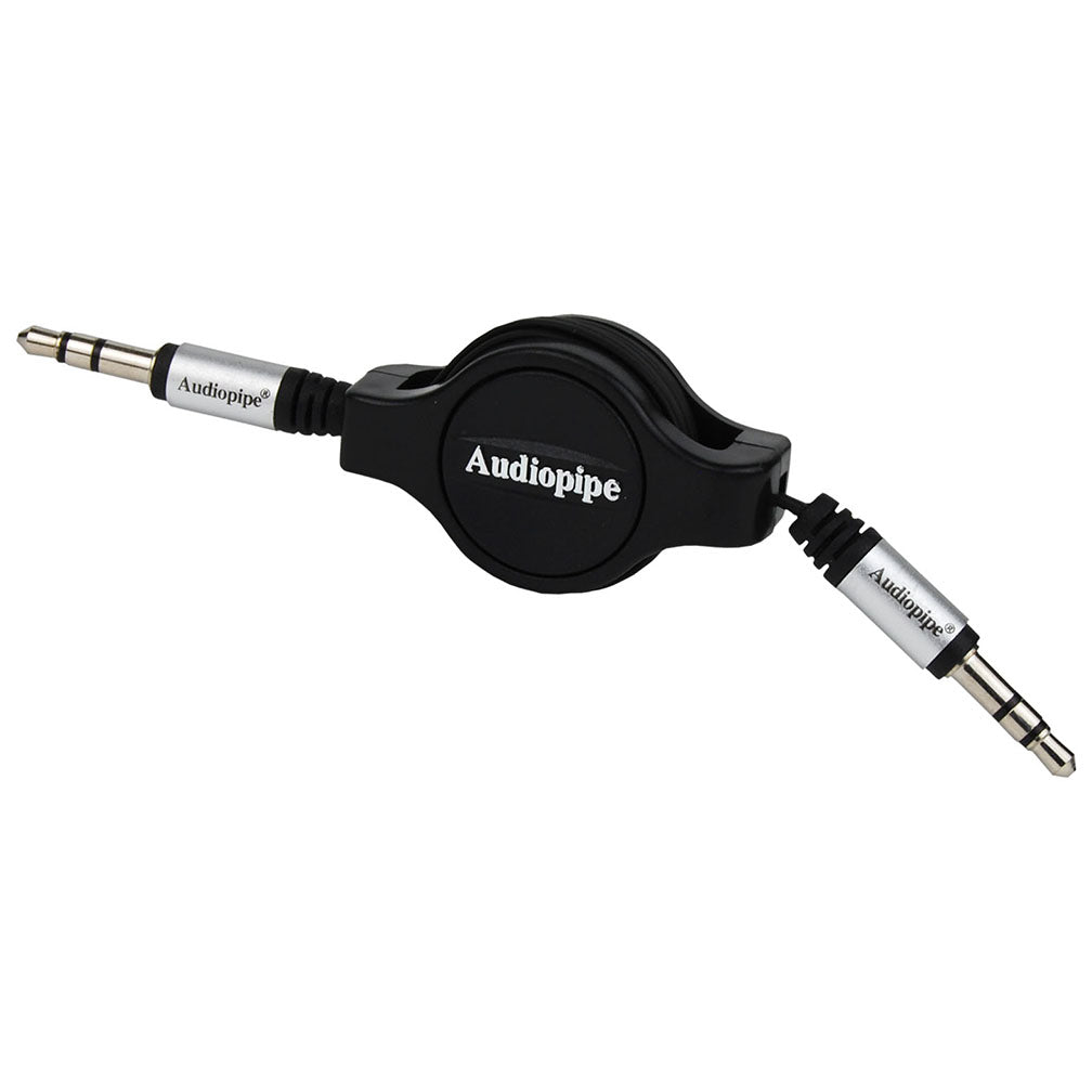 Audiopipe AIQR35353 3ft Retractable 3.5 to 3.5 Jack Plug