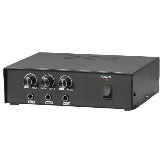 Pyle PMSA20 Compact PA Public Address Amp 1/4" Audio/Microphone Inputs (50 Watt)