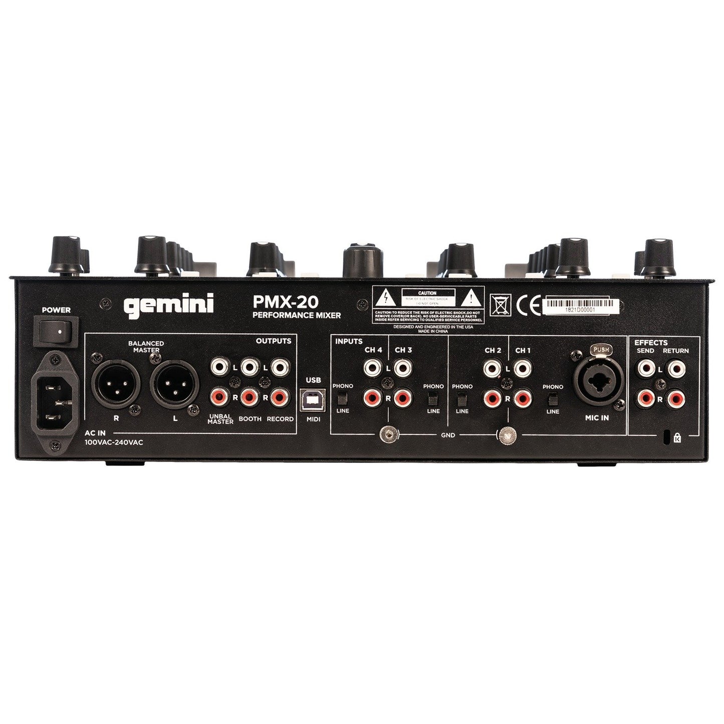 Gemini PMX-20 4-Channel Mixer and Controller