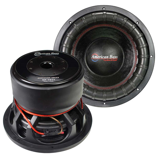 American Bass GF1511 Godfather 15" 400 oz Magnet 4" Voice Coil Dual 1 ohm