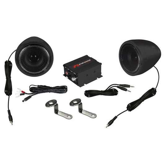 Renegade RXA100B Motorcycle Kit Speaker and Amplifier 100W Max Black
