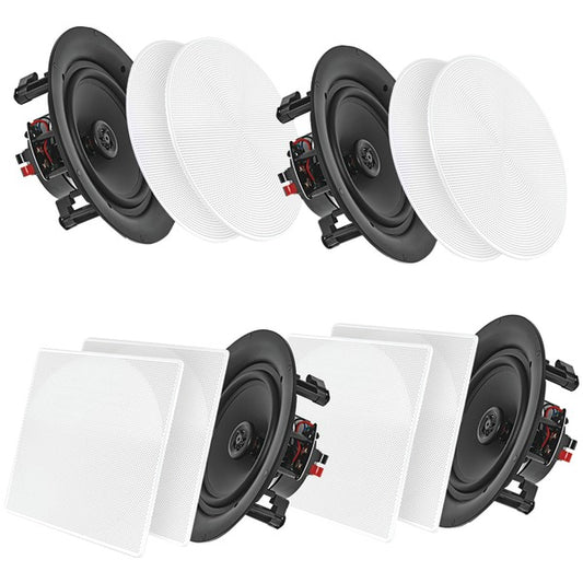 Pyle PDICBT286 8" Bluetooth Ceiling/Wall Speakers 4 pack