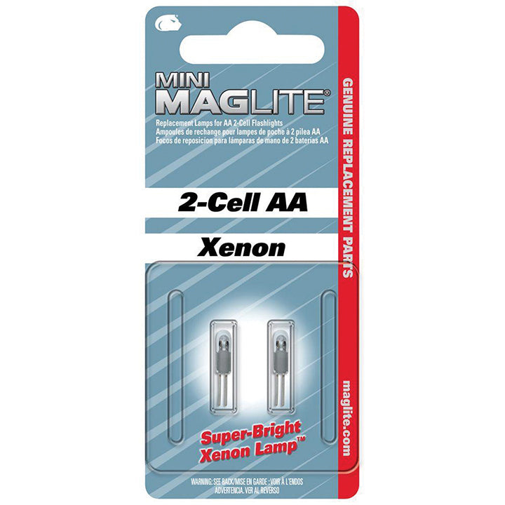 MINI MAGLITE LM2A001 Xenon Replacement Lamp for Mini 2-Cell AA Flashlight 2 Pack