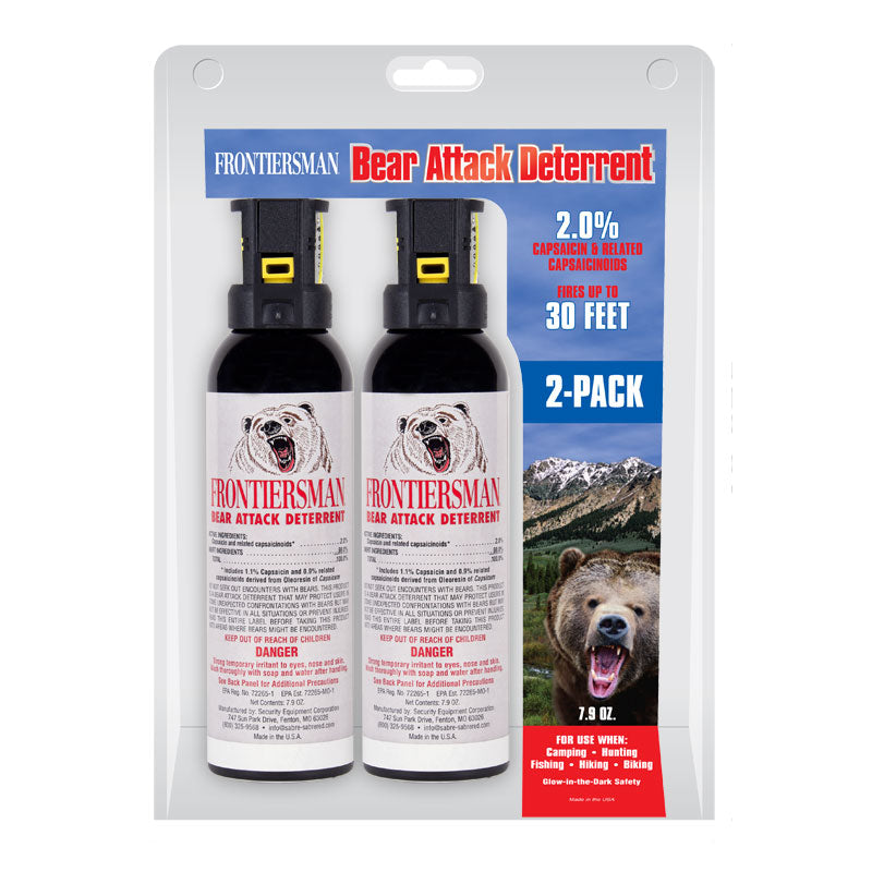 Frontiersman FBAD0303 Bear Spray Combo Pack - Pack of 2 7.9 oz Canisters