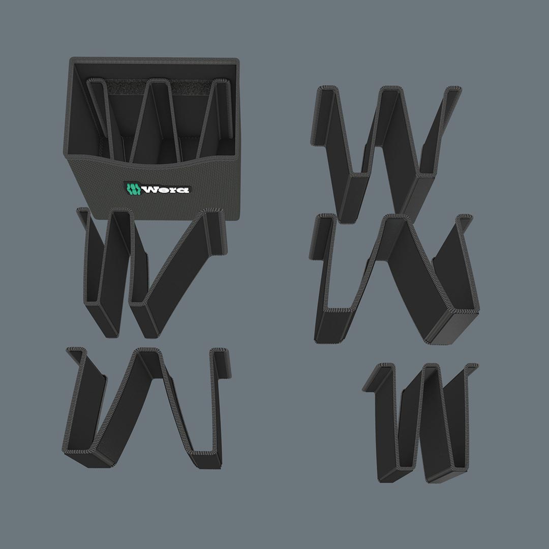 Wera 05004353001 2go 4 Tool Quiver with Adjustable Partitions