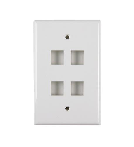 Wavenet FACE-4-WH-25PK Fp04pwh-spk Faceplate 4 Port White