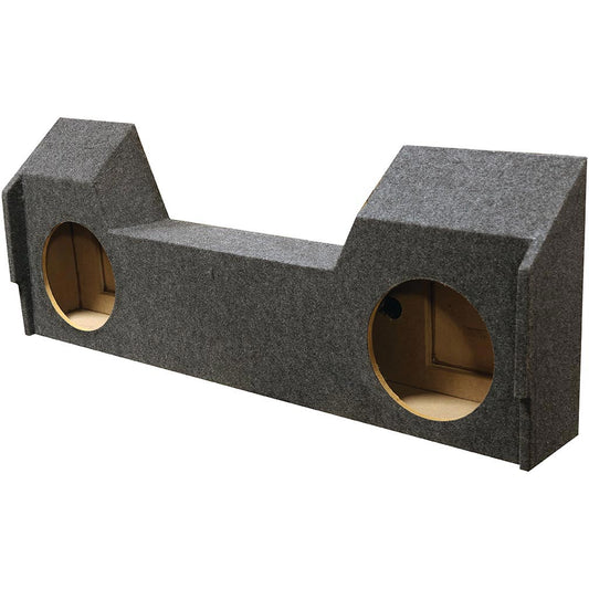 Qpower BQDODGE102019 Dual 10" Woofer Box For Dodge Crew Cab 2019 Charcoal Carpet