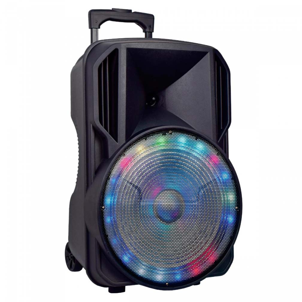 Axess 15" Bluetooth Party Speaker with Round Brilliant LED Lights