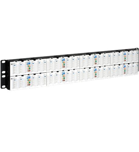 Icc ICMPP0486B Patch Panel, Cat 6a, 48-port, 2 Rms