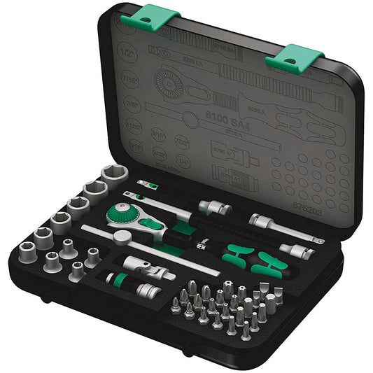 Wera 05003535001 SAE 1/4 Drive Speed Ratchet Set (41-Piece Set)