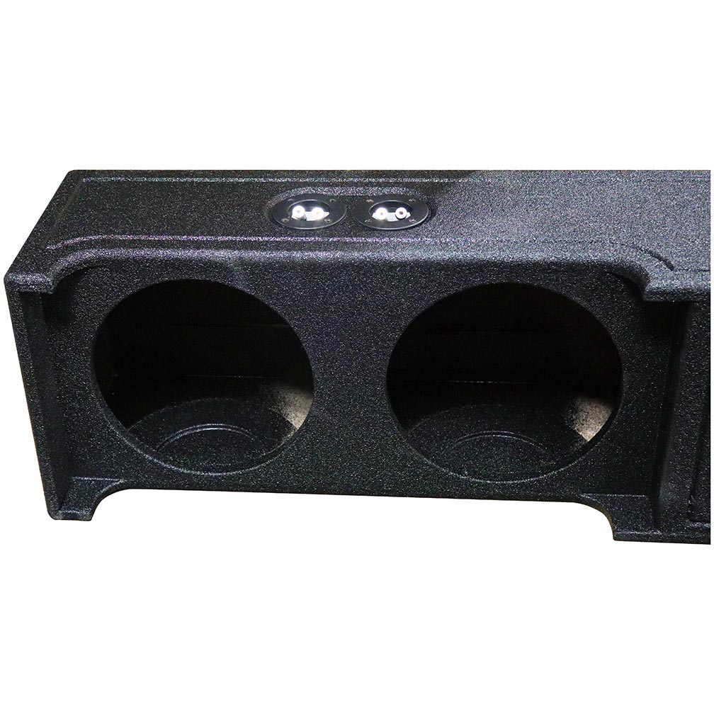 Qpower QBDODGE19210 Dual 10" Ported Woofer Box For Dodge Crew Cab Truck Bed Liner Coating