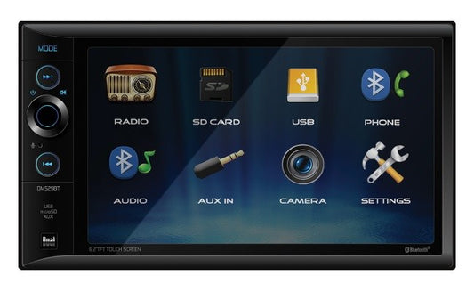 Dual DM529BT Double Din 6.2 Inch LCD Screen w/Bluetooth  Mechless