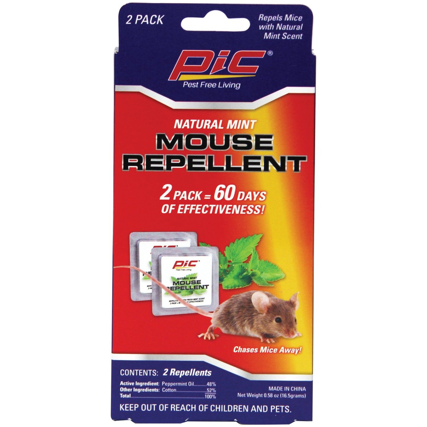 PIC MR-2 Natural Mint Mouse Repellent, 2-Count