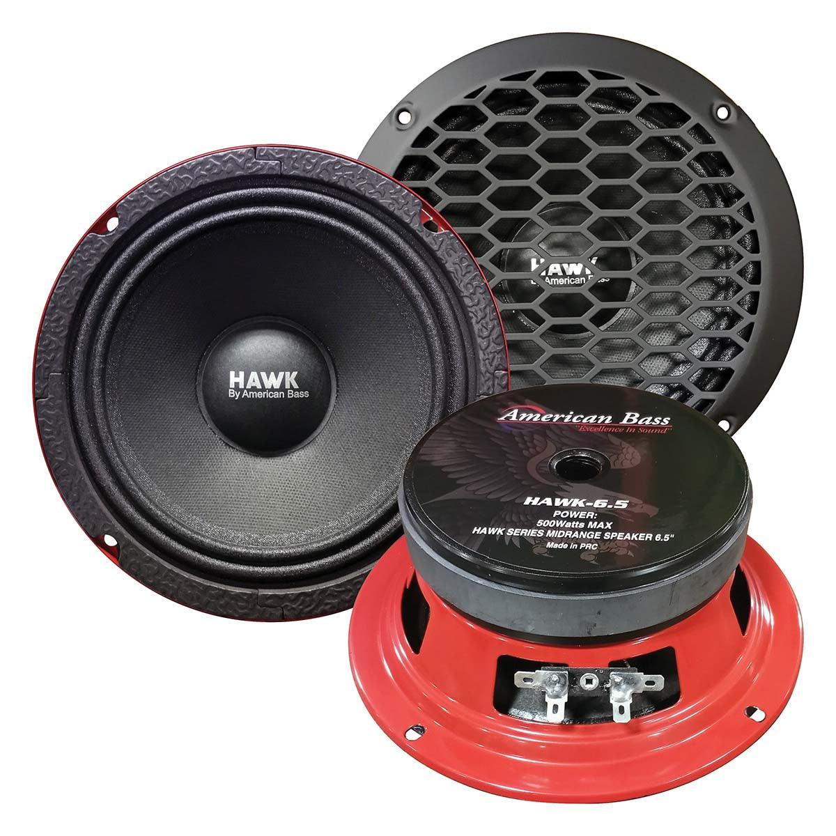 American Bass HAWK65 Hawk 6.5" Midrange Speaker, 500W Max, 4 Ohm