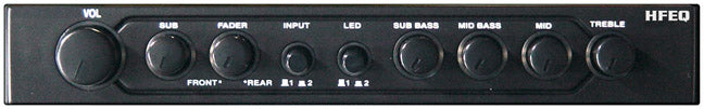 Hifonics HFEQ Equalizer/Crossover 1/2 Din; 4Band Eq; 2-Way Xover