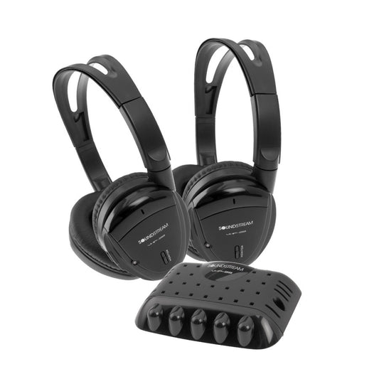 SoundStream VHP22 Pair 1ch IR Wireless Headphones w/ Transmitter