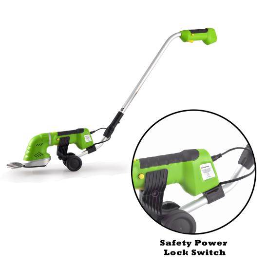 SereneLife PSLGR18 Cordless Electric Handheld Hedge Trimmer with Changeable