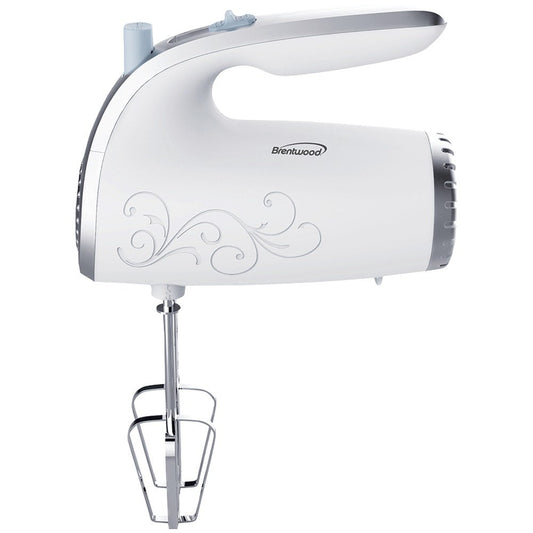 BRENTWOOD HM-48W 5 Speed Hand Mixer (White)