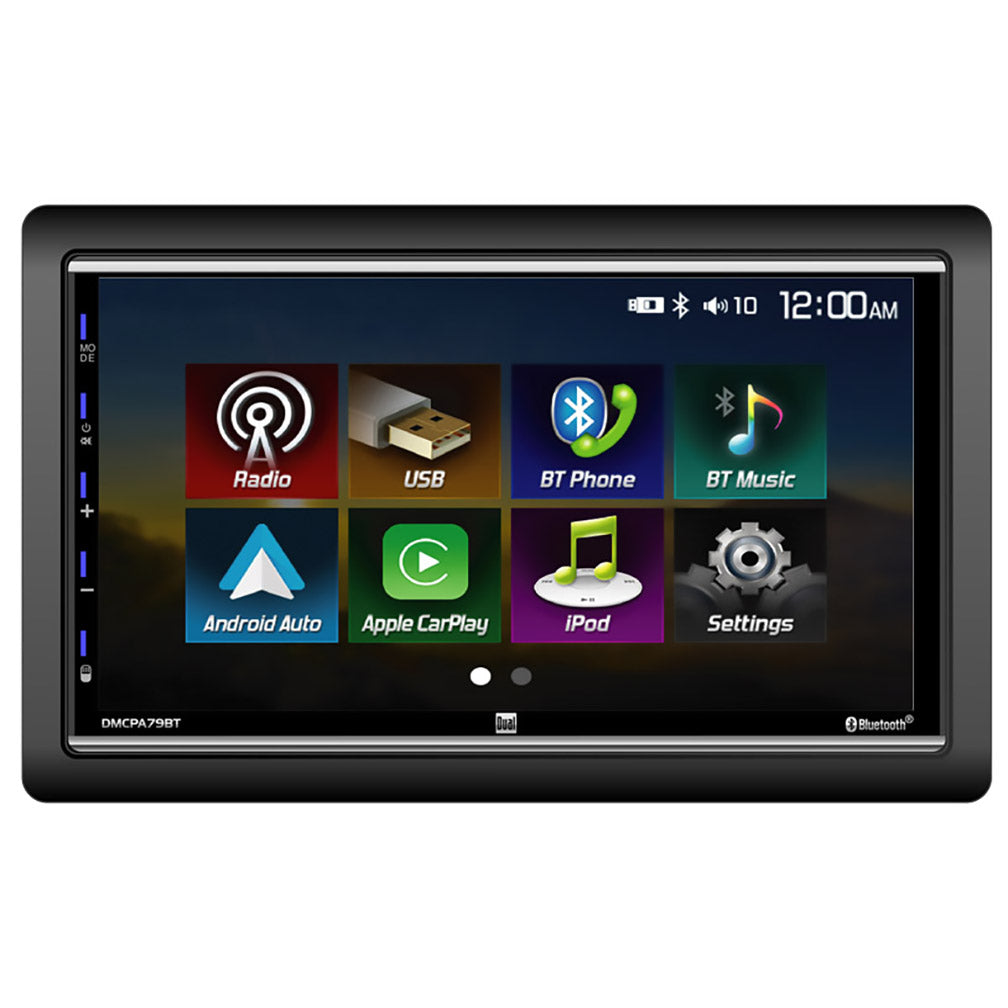 Dual DMCPA79BT 7" Double Din Digital Media Receiver w/Apple CarPlay Android Auto