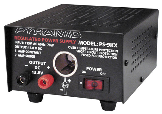 Pyramid PS9KX Fully Regulated Power Supply with Cigarette Plug
