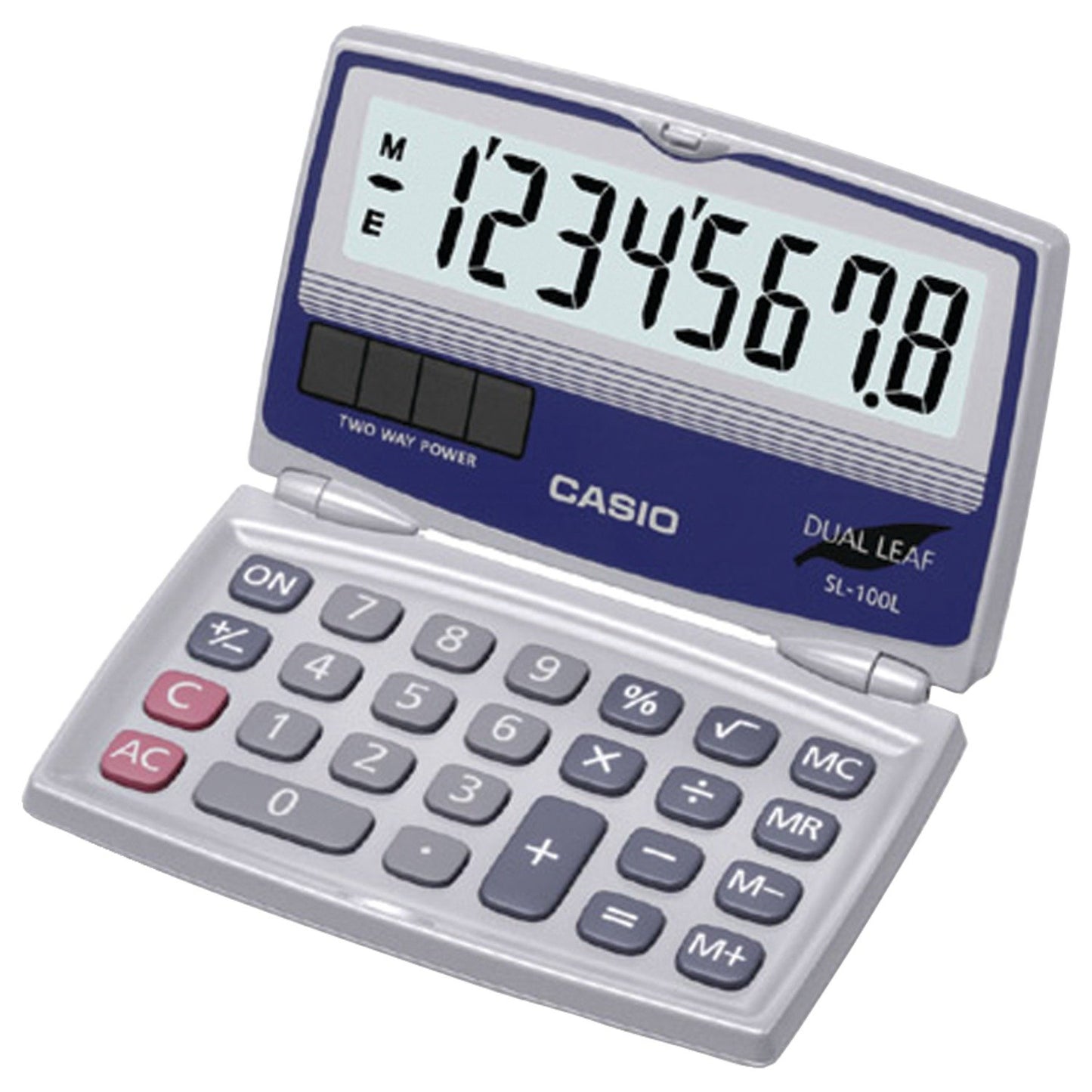 Casio SL100L Solar Calculator with Folding Hard Case