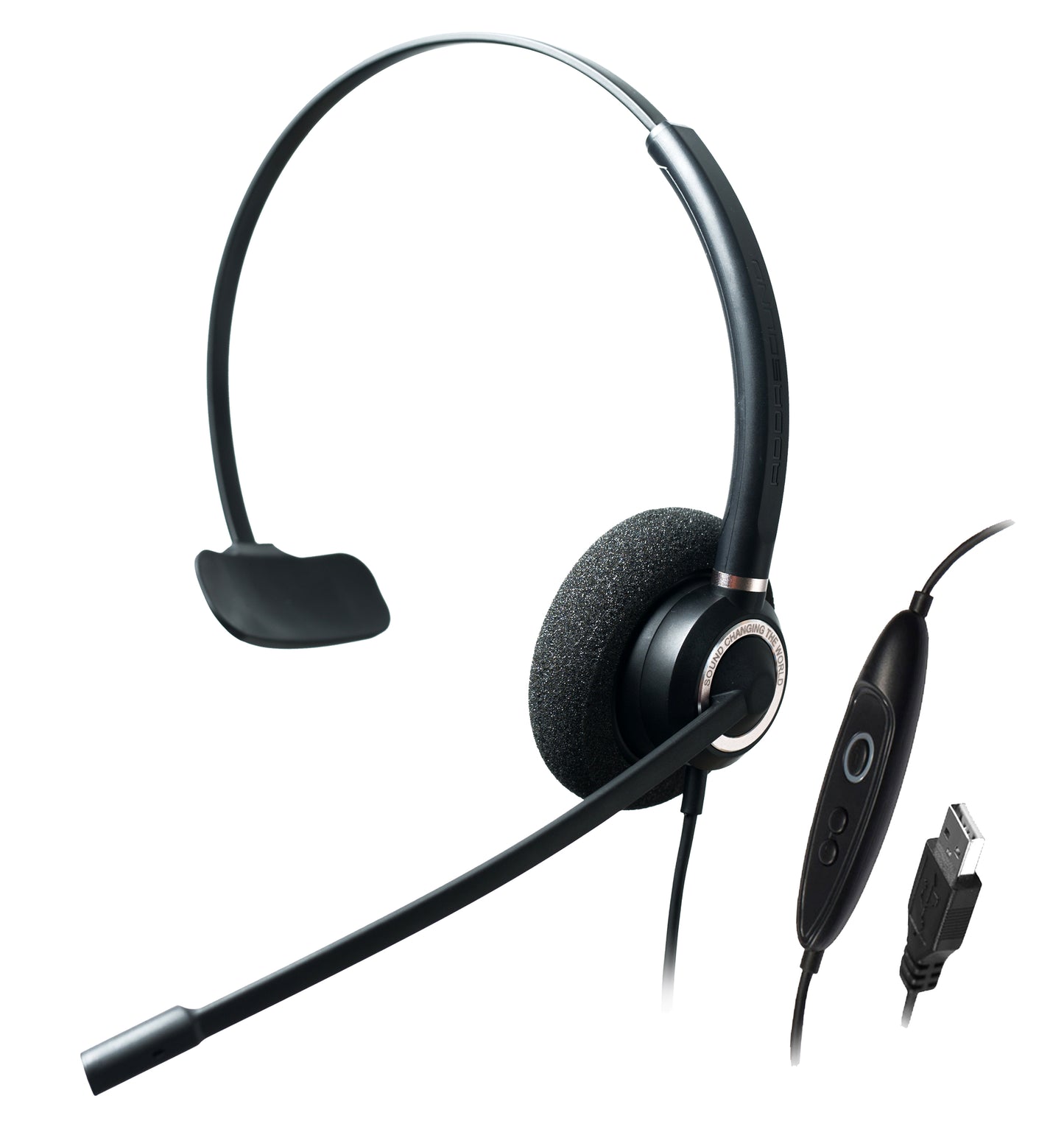 Addasound CRYSTAL-SR2831RG Single Ear, Advanced Noise Cancelling USB