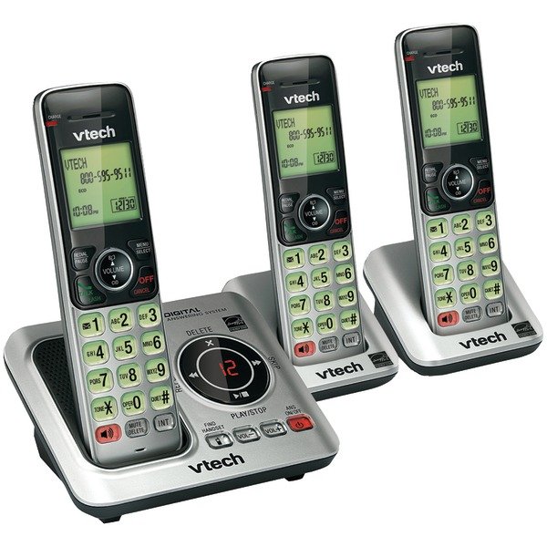 VTech VTCS6629-3 3-Handset DECT 6.0 Expandable Speakerphone w/Caller ID