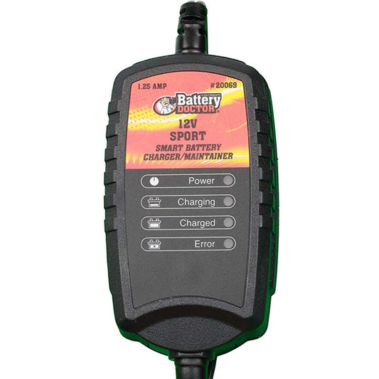 WirthCo 20069 Battery Doctor Black Sport Battery Charger and Maintainer