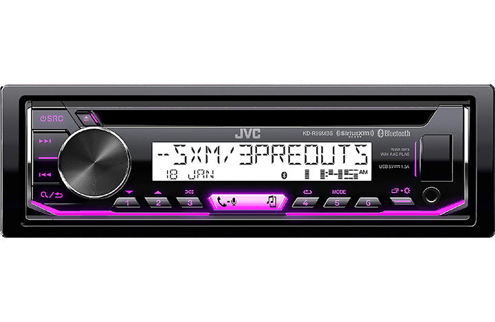 JVC KDR99MBS Marine CD/AM/FM BT SiriusXMVariable color Front Aux Front USB input