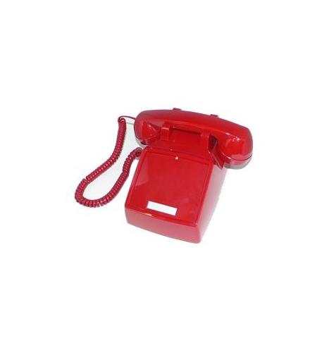 Cortelco 2500NDL-RD 250047-vba-ndl Red Desk Telephone No Dial