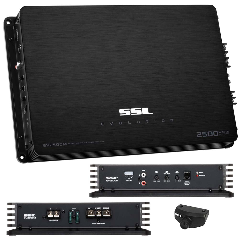 SSL EV2500M Evo Series 2500-watt Class A/B Monoblock 2 Ohm Stable Ampl ...