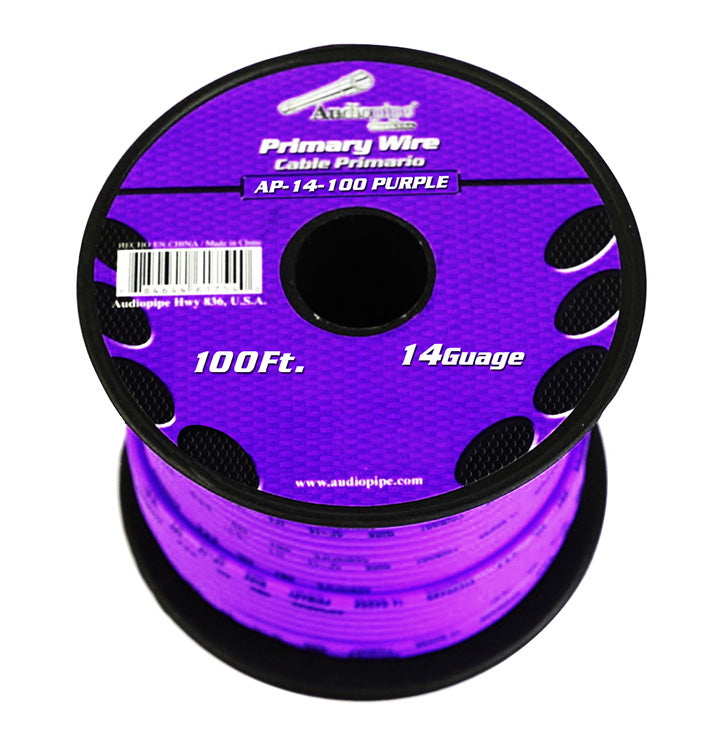 Audiopipe AP14100PL 14 gauge 100ft Purple primary wire
