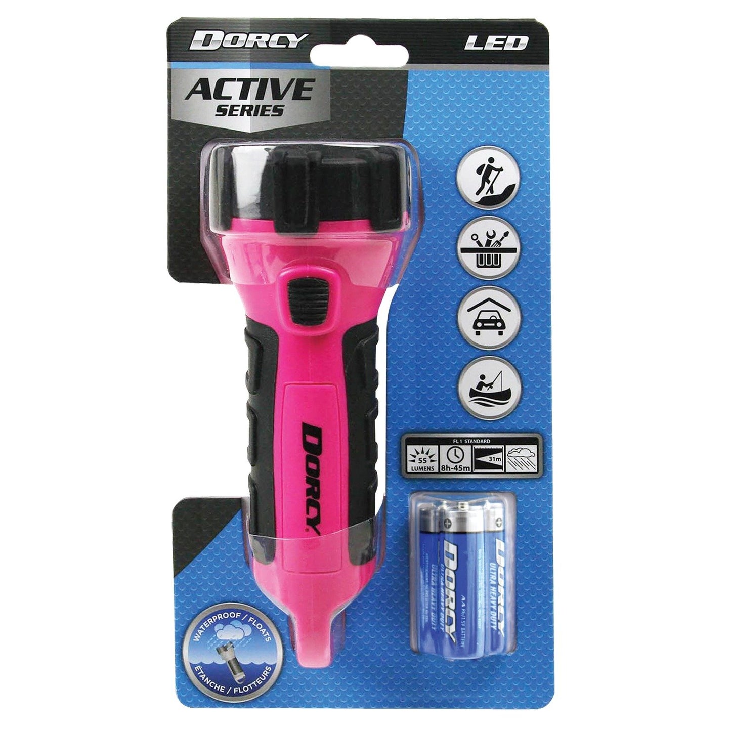 Dorcy 41-2509 55-Lumen Floating Flashlight (Pink)