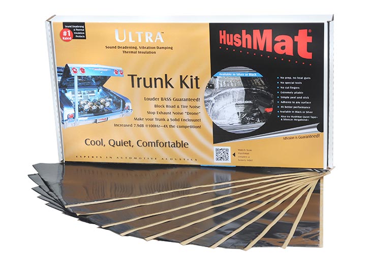 Hushmat 10300 Ultra Insulating/Damping Material Trunk Kit-Black 10 Sheets 12 x 23 in